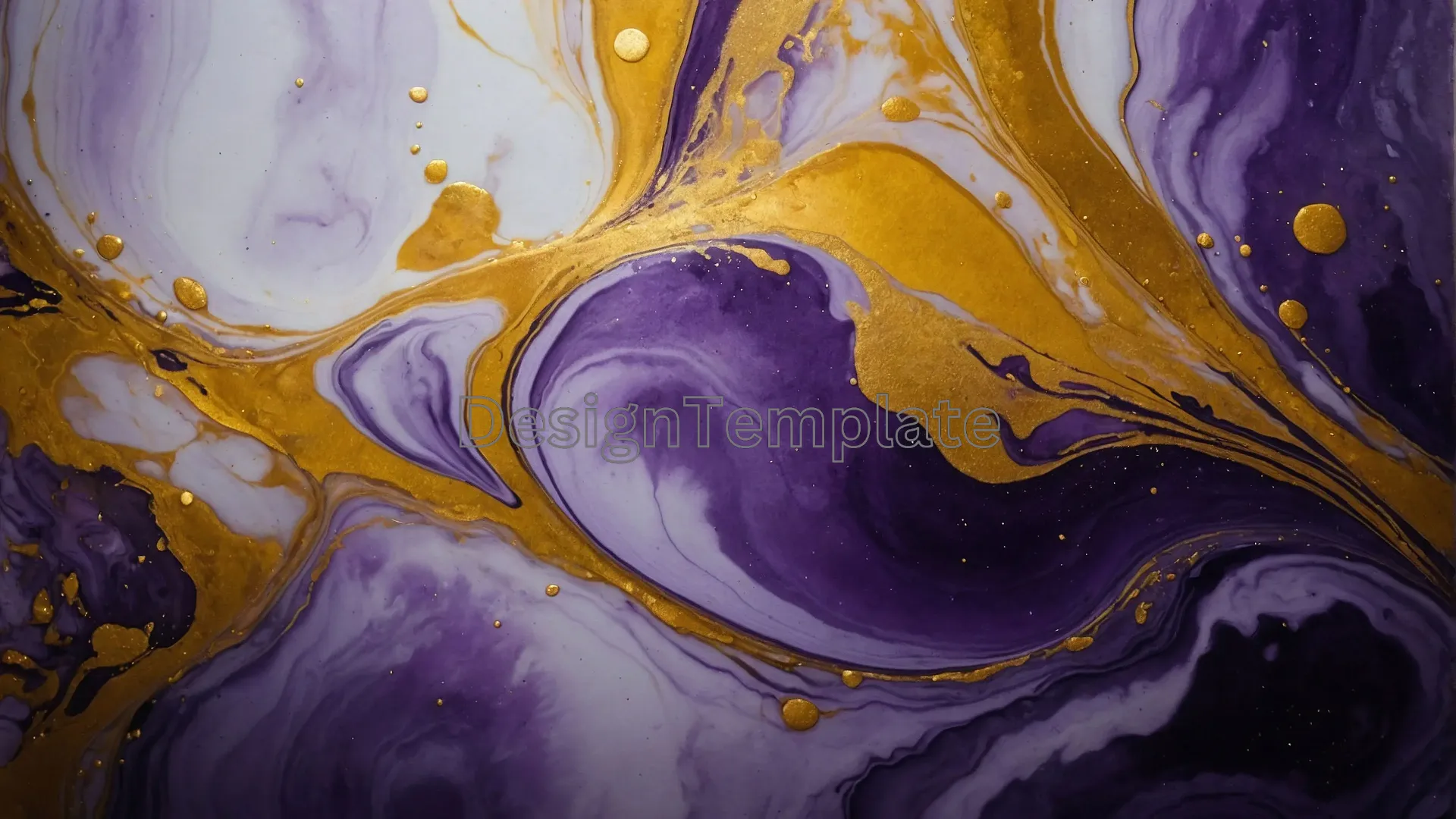 Fluidity Purple and Golden Marble Photo Background